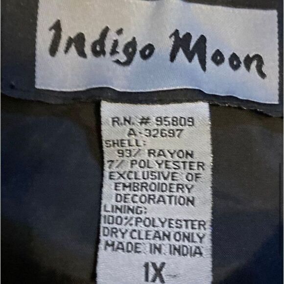 Indigo Moon Women's Patchwork Cardigan Sweater Vintage Ladies Multicolor Size 1X - Picture 7 of 9